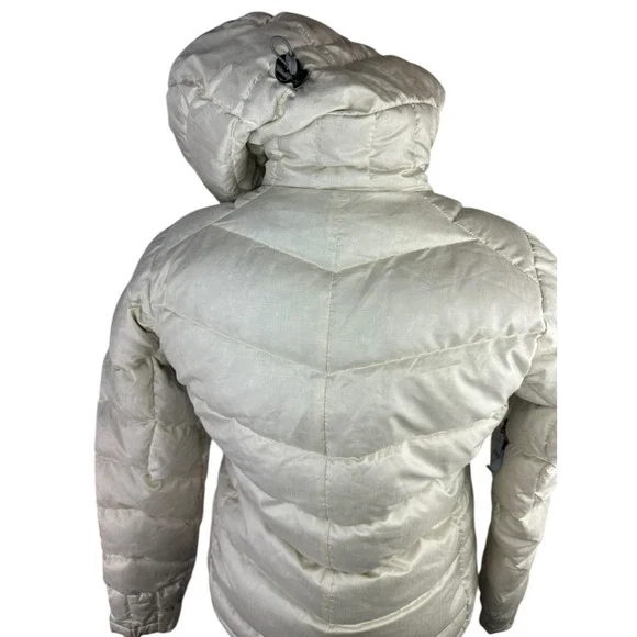 Patagonia Pipe Down Puffer Goose Insulated Coat Off White Women's Medium *Flawed - Picture 13 of 16